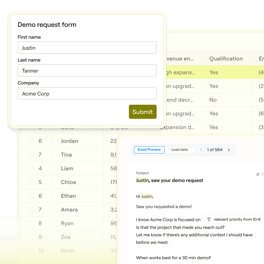 Automated inbound workflow interface
